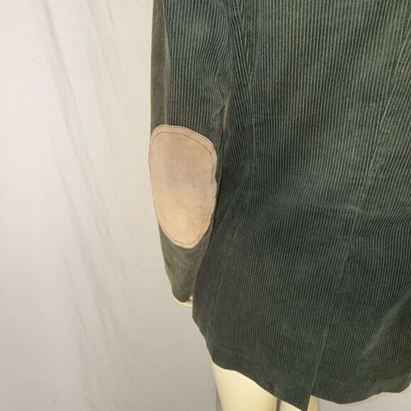 Olive Green Corduroy Sport Coat | Elbow Patches | Equestrian Academia Style | 90 - Picture 9 of 16